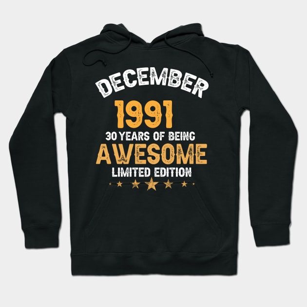 December 1991 30 years of being awesome limited edition Hoodie by yalp.play
